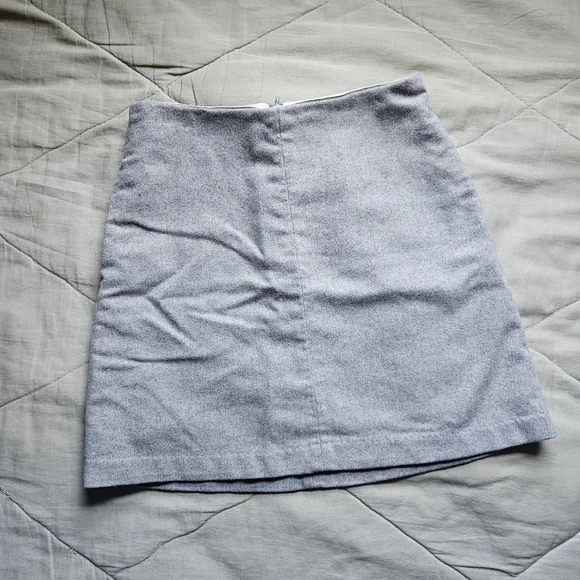 WILFRED Essonne Skirt Wool Cashmere Italy Light Grey Size 4 Aritzia - Picture 2 of 9